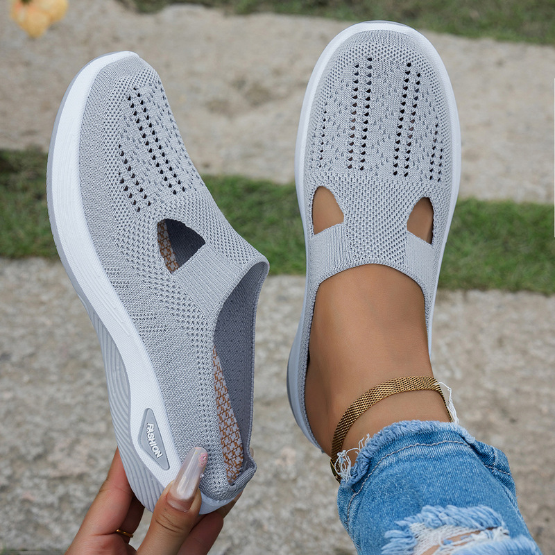 Women's Shoes, Versatile Casual Shoes, Breathable Closed-Toe Slip-Ons, Lazy Shoes, Mesh Fly-Knit Shoes, Soft-Soled Single Shoes Women's Shoes, Versatile Casual Shoes, Breathable Closed-Toe Slip-Ons, Lazy Shoes, Mesh Fly-Knit Shoes, Soft-Soled Single Shoes