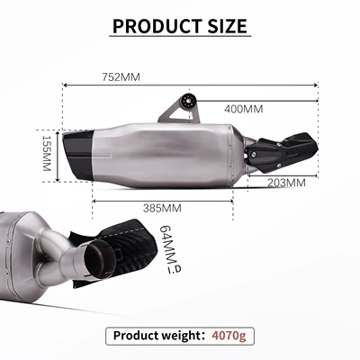 for 1250GS modified large chicken – Motorcycle exhaust pipe