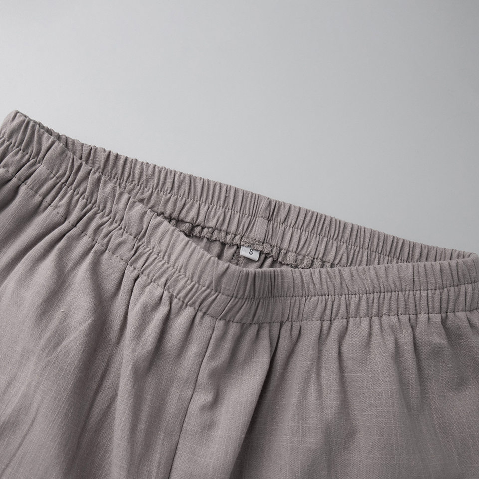 Bộ cardigan dài tay kèm quần short cotton màu trơn phong cách đơn giản — Màu cam, Màu hồng, Màu hồng nhạt, Màu trắng chi tiết 28