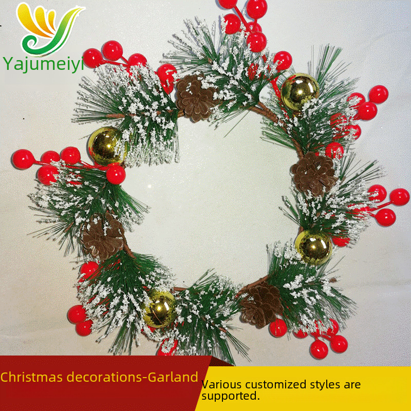 Simulation Christmas Flower Cross Door Hanging Window Proper…