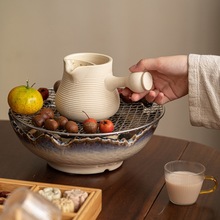 围炉罐罐煮茶壶网红烤奶陶罐家用室内插电小型电陶炉烤茶炉全套装