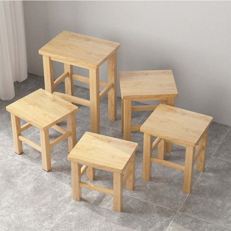 木板凳凳橡木方凳换鞋凳吃饭儿童板凳成人餐台凳时尚简约免安装