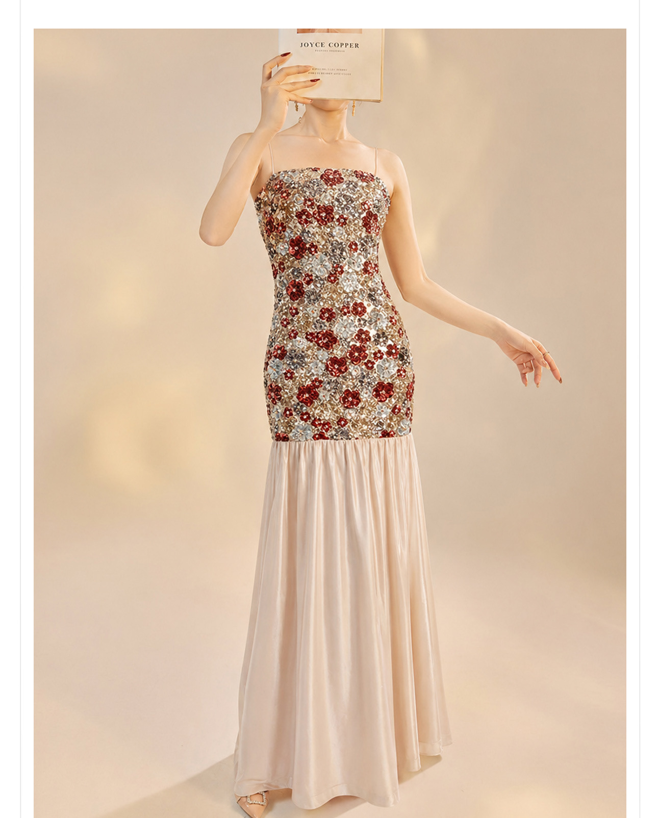 Bộ váy đầm dây thêu ren kết hợp áo khoác cardigan phong cách Trung Hoa mùa hè — Trang chủ, bộ đồ, đầm dây chi tiết 10
