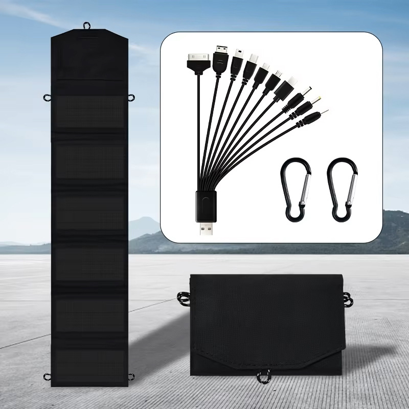 Panel solar plegable portátil 20W USB 5V cargador solar para camping al aire libre