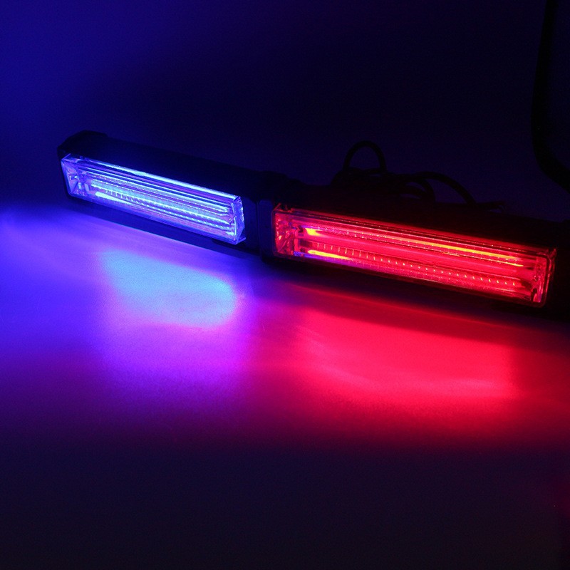 Cross-Border Car Truck Grille Remote Control Flash One-To-Two-To-Four Cob Bar Light High-Bright Warning Light Car Light Modification