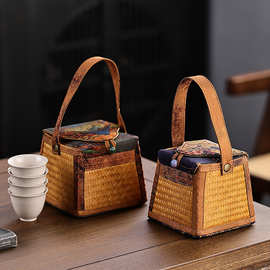 爱赏茶道茶具收纳袋建盏茶杯主人杯收纳袋茶壶文玩棉麻布包便携袋