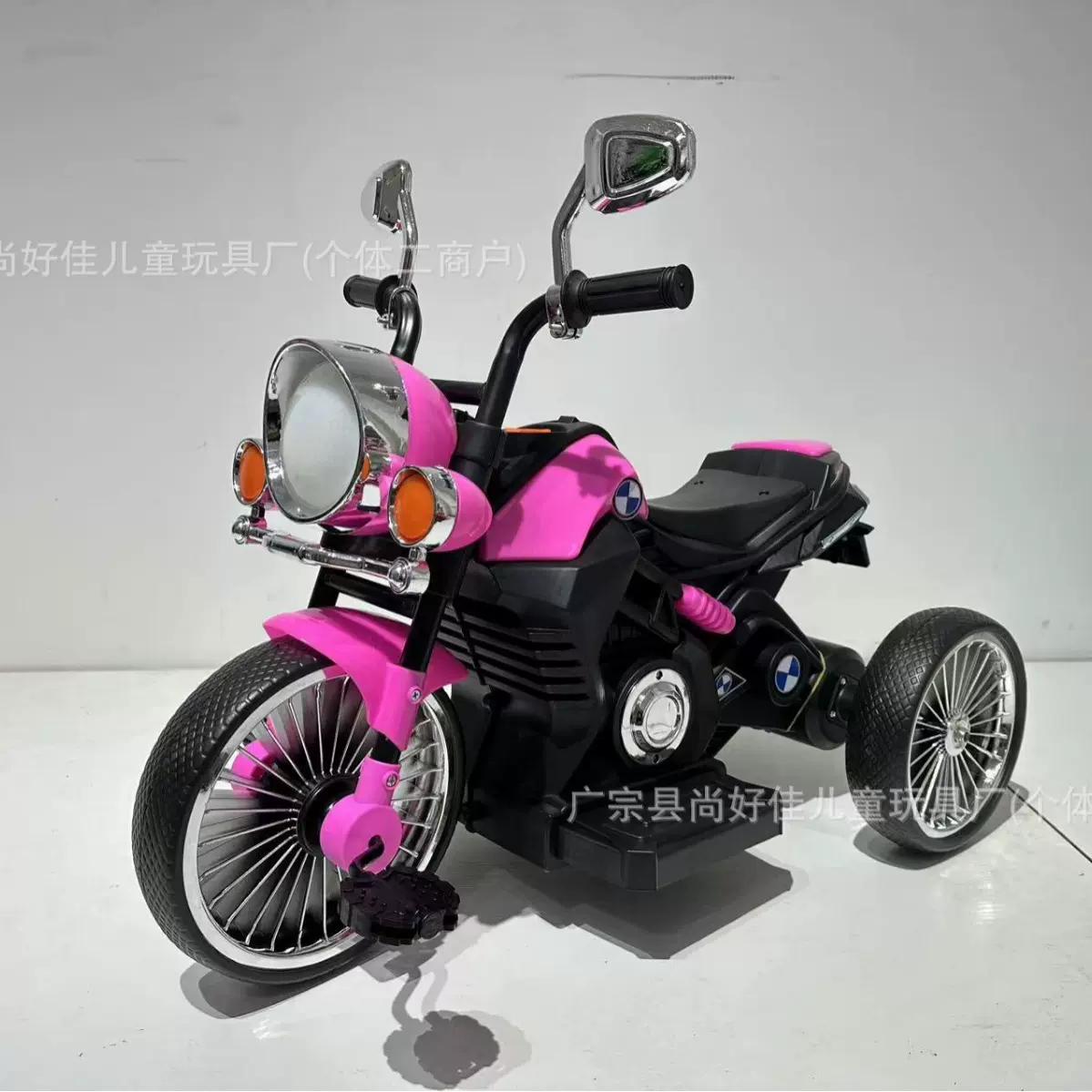 复古哈雷儿童三轮脚踏车男女宝宝3-6岁骑行灯光音乐出口跨境