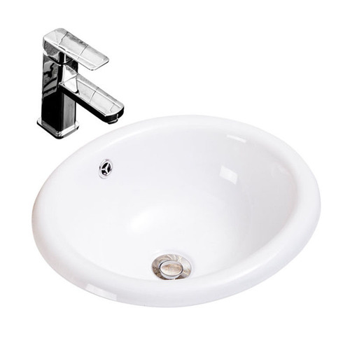 Semi-embedded Ceramic Countertop Basin, Oval Design | Square Washbasin for Home Use | Factory-Price Vanity Sink