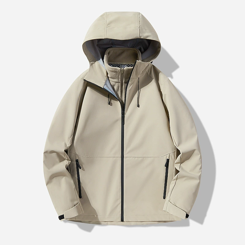 Высококачественная осенне-зимняя уличная куртка «три в одном» со съемной спортивной курткой на флисовой подкладке