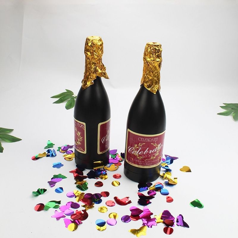 Cañón de Confeti Tipo Botella de Champaña Portátil, Decorativo para Fiestas y Graduaciones image 6