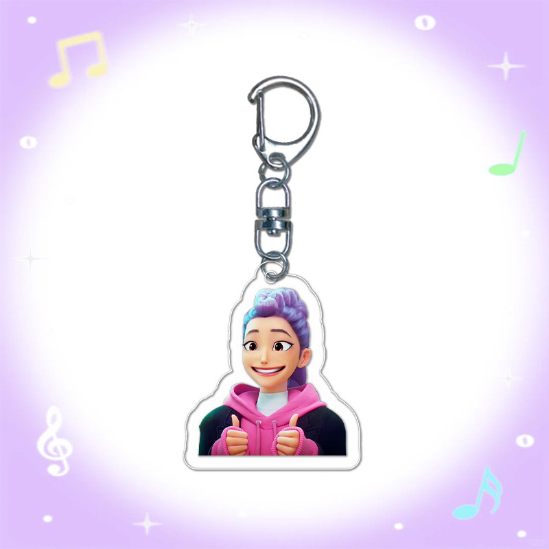 Personalizada película de dibujos animados acrílico transparente KPOP accesorios bolsas de chicas hermosos colgantes de regalo