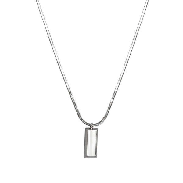 Silver brand necklace hip-hop style