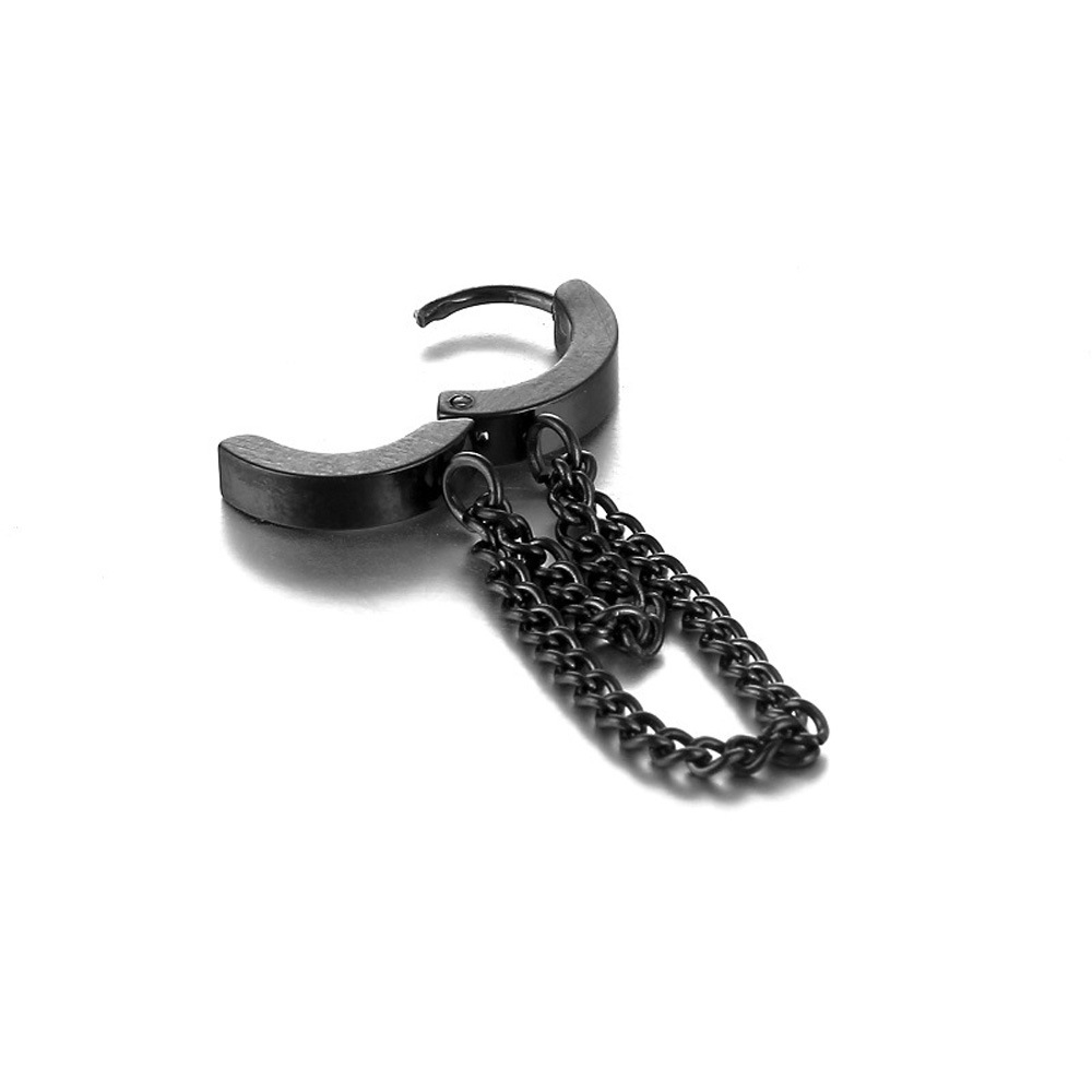 Orecchini a cerchio minimalisti in acciaio inossidabile uomo_voghion.com