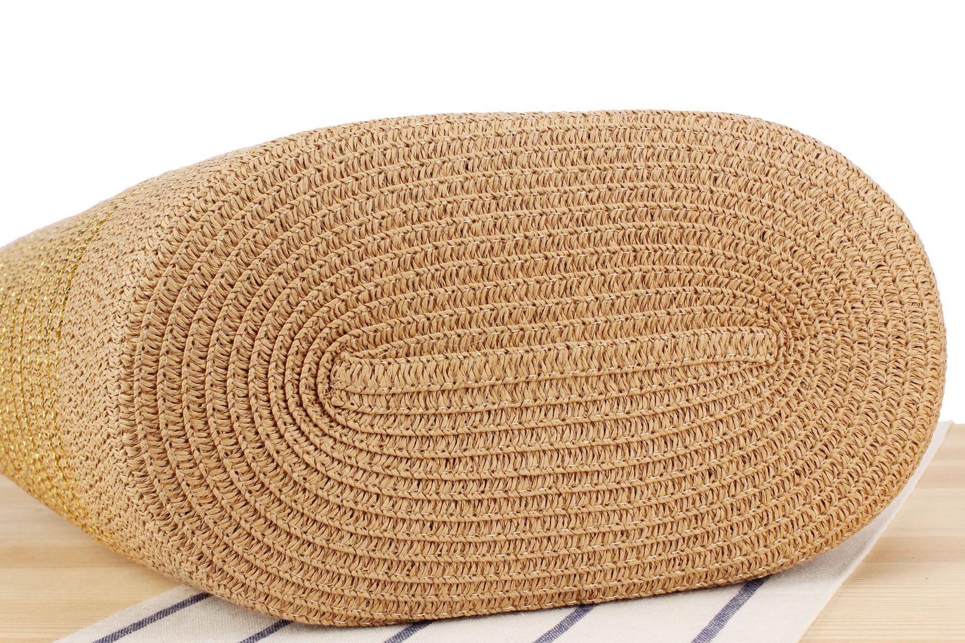 1020g Weight Polyester Cotton Lining Material Weave Fashion Element Zipper Closure Type Double Shoulder Straps Strap Type Straw Bag Bags Type Casual, Travel Occasion Solid Color Pattern Spring&Summer Season Women's Gender Vacation, Beach Style Bucket Shape Large Size Women's Vacation Beach Solid Color Paper Shopping Bags 14