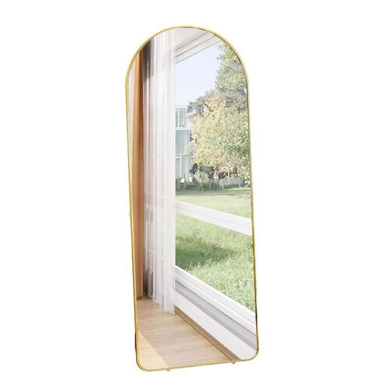 Espejo de pie de longitud completa para uso doméstico, popular en Instagram, espejo de vestir, espejo de montaje en pared, espejo tridimensional grande para dormitorio.