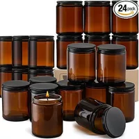Blue 250ml Glass Candle Jar with Lid for Aromatherapy DIY Candles - Sealed Jar, Glass Container