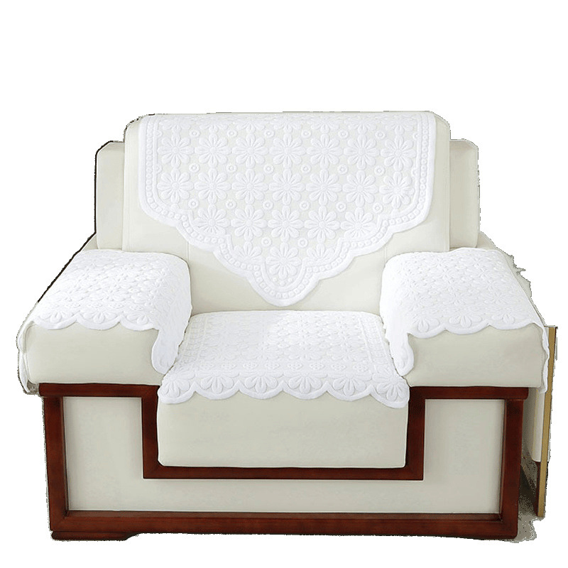 Sofá de oficina encaje espalda toalla toalla triángulo toalla de pasamanos hotel sala de conferencias toalla de sofá individual xiyi