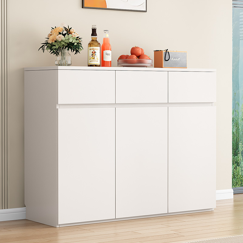 French Sideboard Kitchen Ultra-Thin 30cm White Narrow Sideboard 20cm Solid Wood Storage Cabinet Thin Cabinet Storage Cabinet