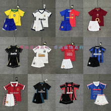 复古足球服巴西桑托斯法国皇M曼L贝蒂斯巴萨童装球衣国家队俱乐部