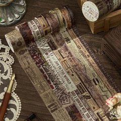 Zaomo Revisit the Old Dream Series Washi Tape Retro English Letter Text Decoration Collage Handbook Tape 8 Types