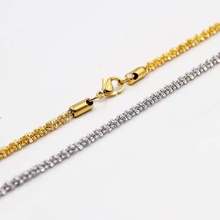 热销不锈钢菜花链精美时尚钛钢项链锁骨链毛衣链批发饰品配链锁链