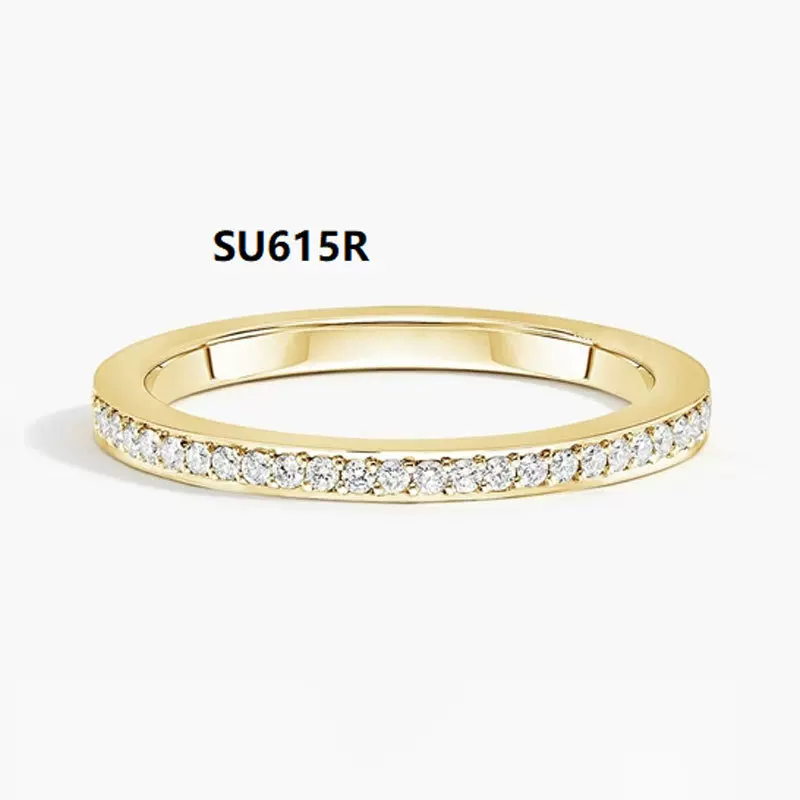 S925纯银戒指跨境欧美热卖高级感细圈指环满钻小排戒时尚戒指女