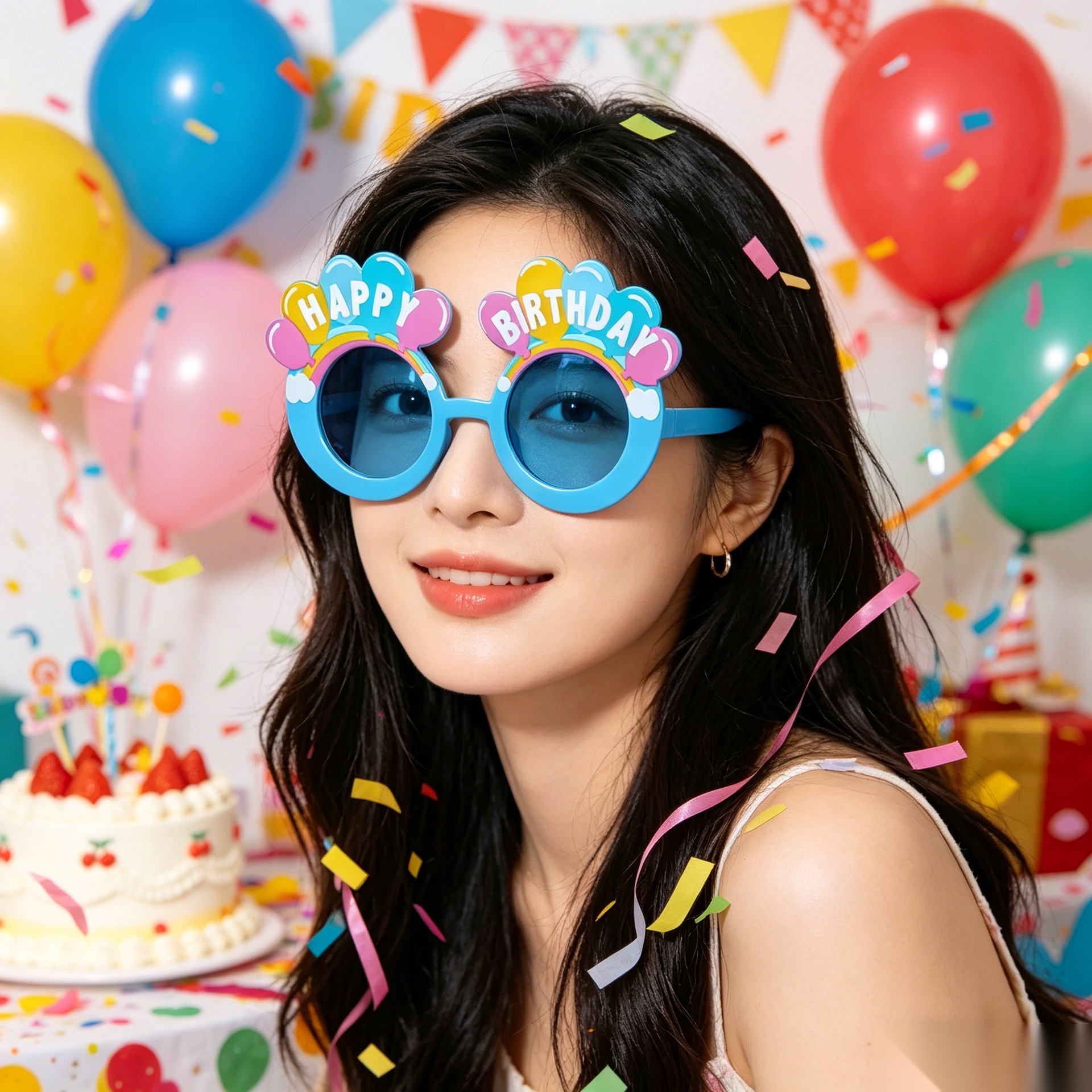 Cumpleaños temático fiesta gafas extrañas feliz cumpleaños pastel vela gafas de diseño de cumpleaños accesorios de fotos