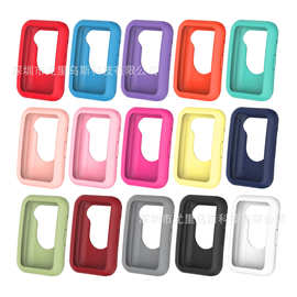 适用华为watch Fit硅胶纯色表带华为watch Fit硅胶保护壳保护套