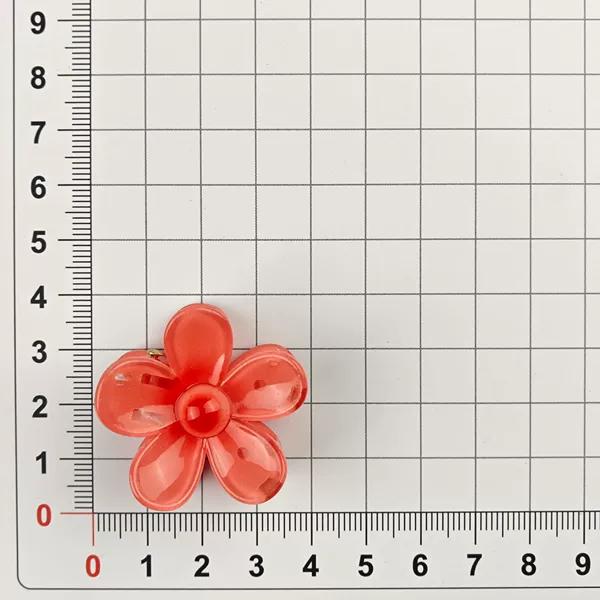 12# five-petal flower orange-4cm