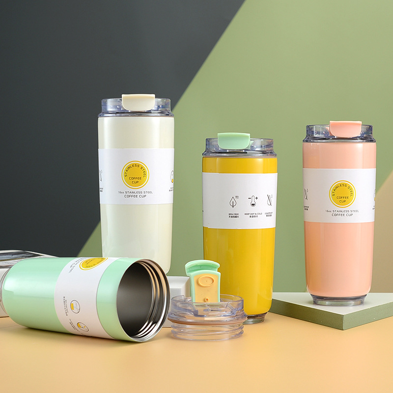 Taza térmica portátil de acero inoxidable, gran capacidad, diseño unisex, a prueba de frío, ideal como regalo