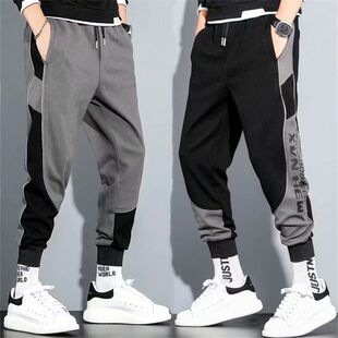 2025 Summer New Casual Pants Men's Korean Style Trendy Leggings Sweatpants Large Size Loose Versatile Sports Pants Men