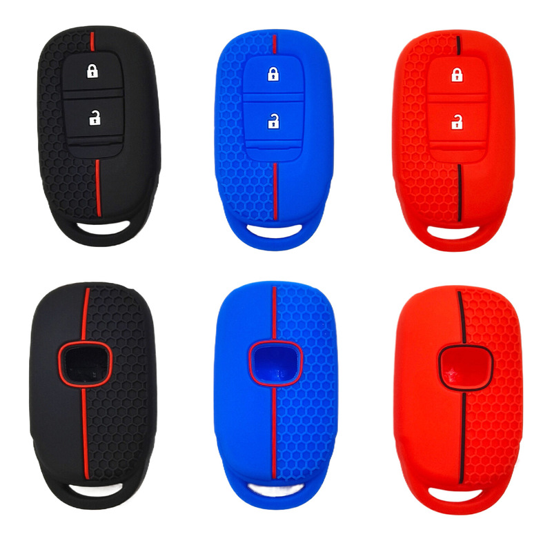 Suitable for the New Honda Crv Remote Control 2-Key Key Cover Key Bag Xrv Haoying Binzhi Hrv Civic Honeycomb Pattern Silicone Cover Suitable for the New Honda Crv Remote Control 2-Key Key Cover Key Bag Xrv Haoying Binzhi Hrv Civic Honeycomb Pattern Silicone Cover