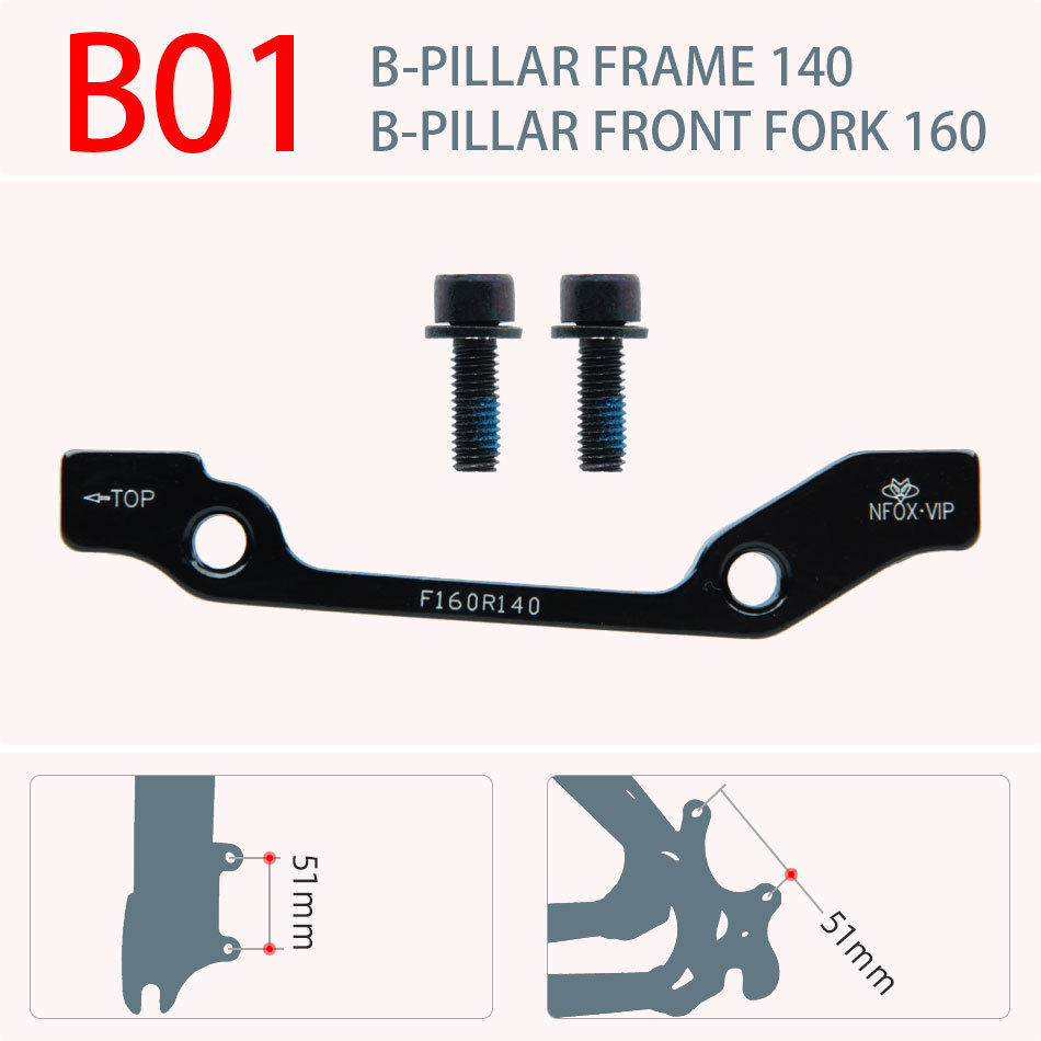B01-b pillar 160mm in front and 140mm in rear