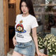 2025 New T-shirt Women's Slim-fit Cartoon Animation Super Mary Shoulder T Casual Summer Top te