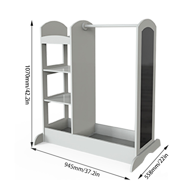 Cross-border Wooden Floor Hanger Children's Storage Cabinet Wardrobe Multifunctional Coat Cabinet Kindergarten Area Toys