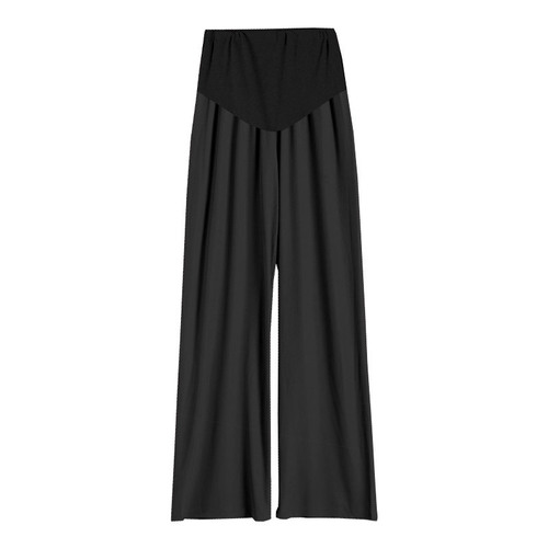 Maternity pants summer thin outer wear trousers loose large size casual fashion wide leg pants stretch nine-point pants