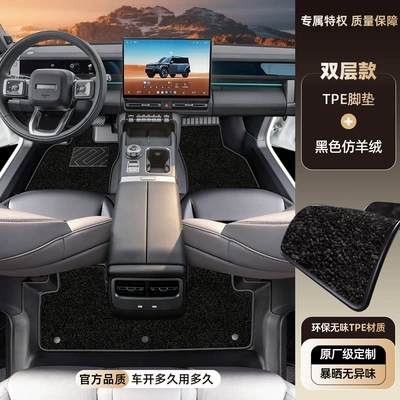 Carpets, Extended-Range Version, Edge-Bound Tpe — Modelə uyğun ayaqaltı - chery-icar-v27-tpe-foot-pad-upgrade-package-threshold-tpe-floor-mat-black-imitation-cashmere-carpet