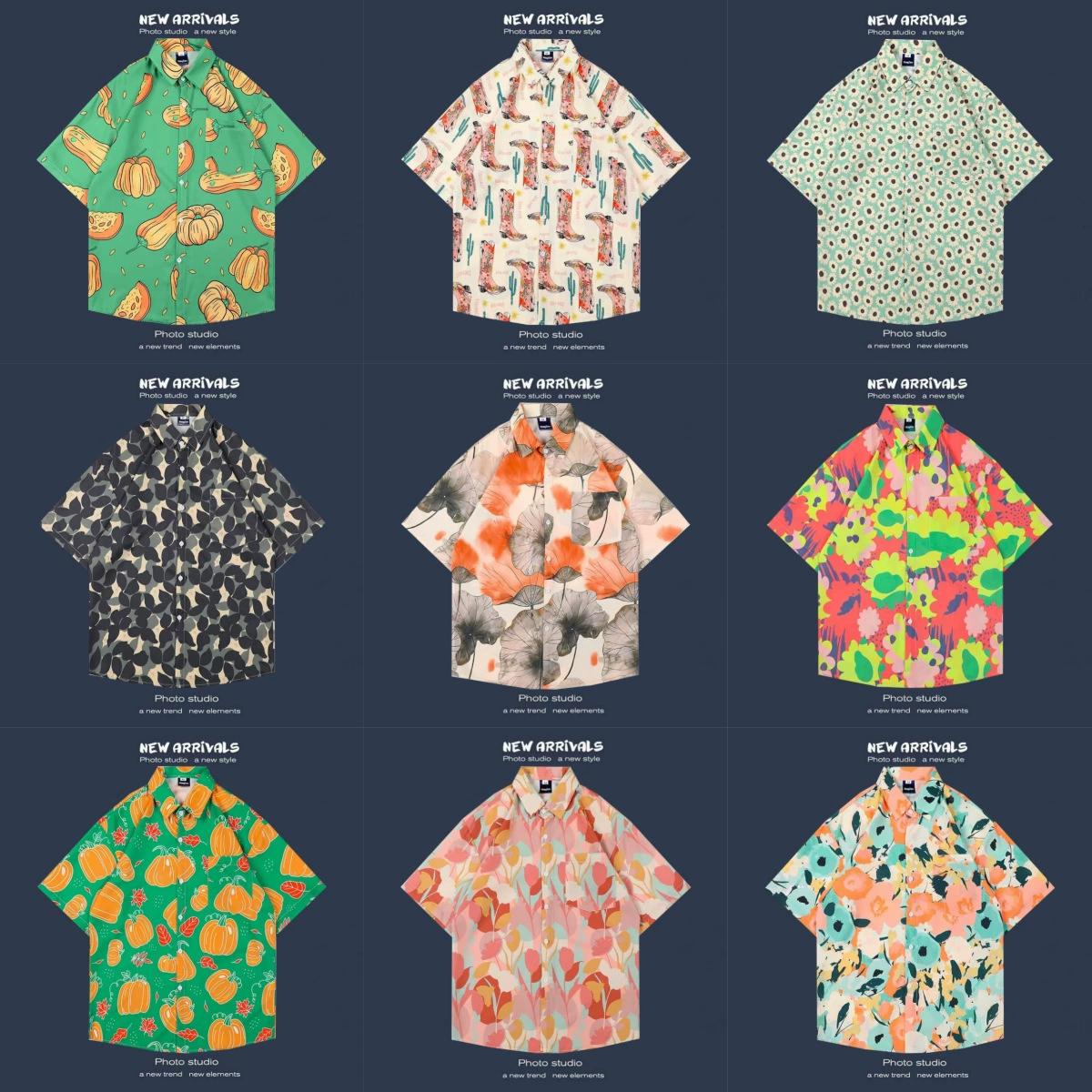 Повседневная рубашка с короткими рукавами летняя мужская и женская пара свободная тонкая гавайская пляжная цветочная рубашка с короткими рукавами