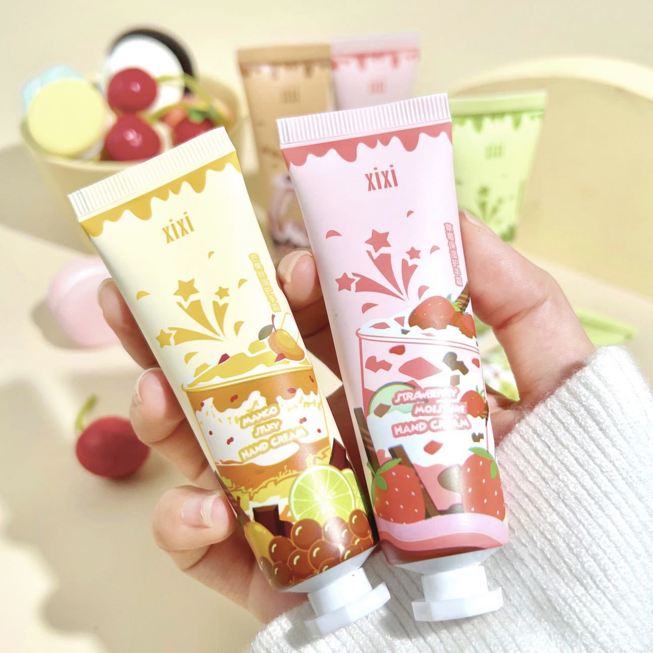 xixi New products Fruit pies Hand Cream Moisturizing refreshing Sticky Refreshing fragrance Portable Hand Cream d-466