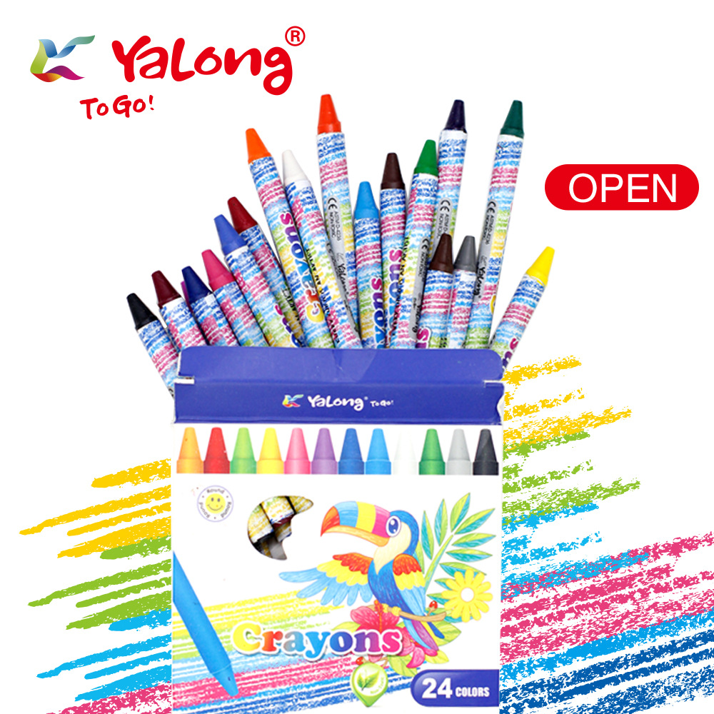 Set de Crayones Redondos para Niños 12 Colores 0.8mm para Dibujo Infantil