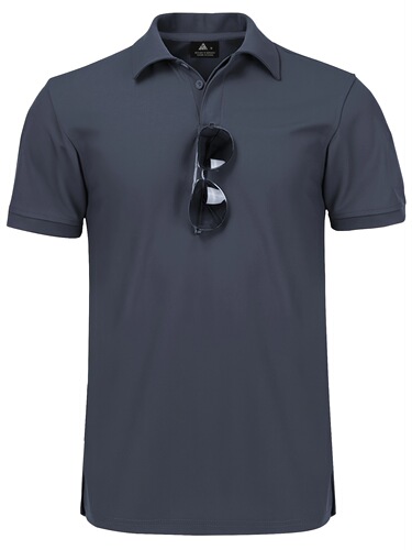 Men's Short Sleeve Lapel Collar Golf T-Shirt In Solid Color
