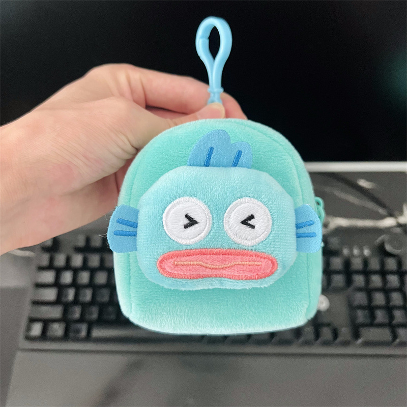 표정이 못생긴 물고기 배낭 동전 지갑 일치 번호