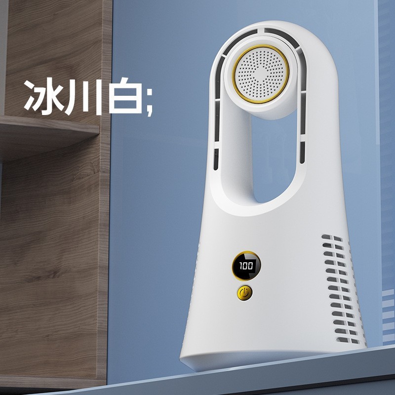 新しいクロスボーダーデスクトップ循環空調ファン強風屋外ポータブル小型ファンサイレント充電式小型空冷ファン|undefined