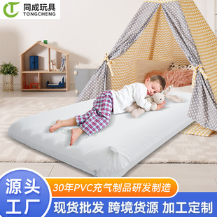 Outdoor Camping Style Inflatable Kidsren's Bed Removable and Washable Cloth Cover Lunch Break Air Bed Pvc Mattress Storage Bag Air Pump Set