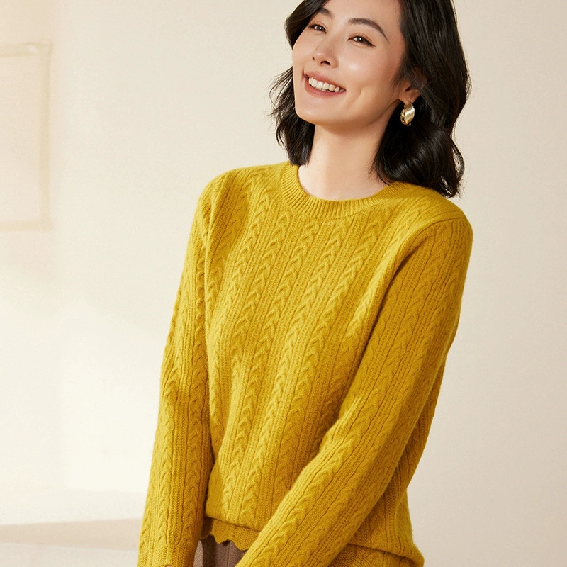 Демисезонный Woolen свитер с круглым вырезом, oversize