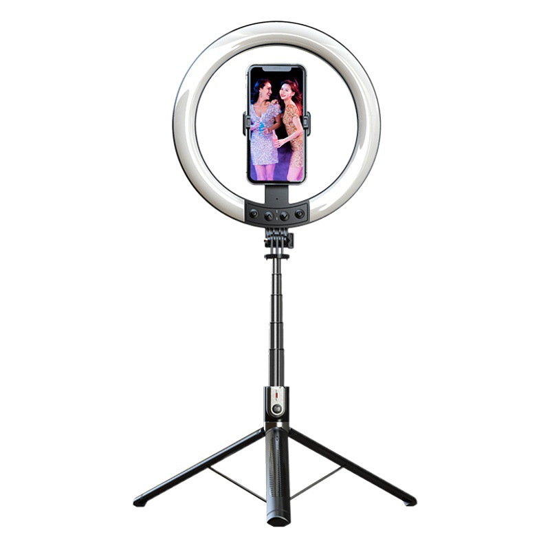 Luz de relleno RGB selfie stick 1,9 m aleación de aluminio Bluetooth control remoto teléfono móvil Vivo anti-vibración estabilizador trípode