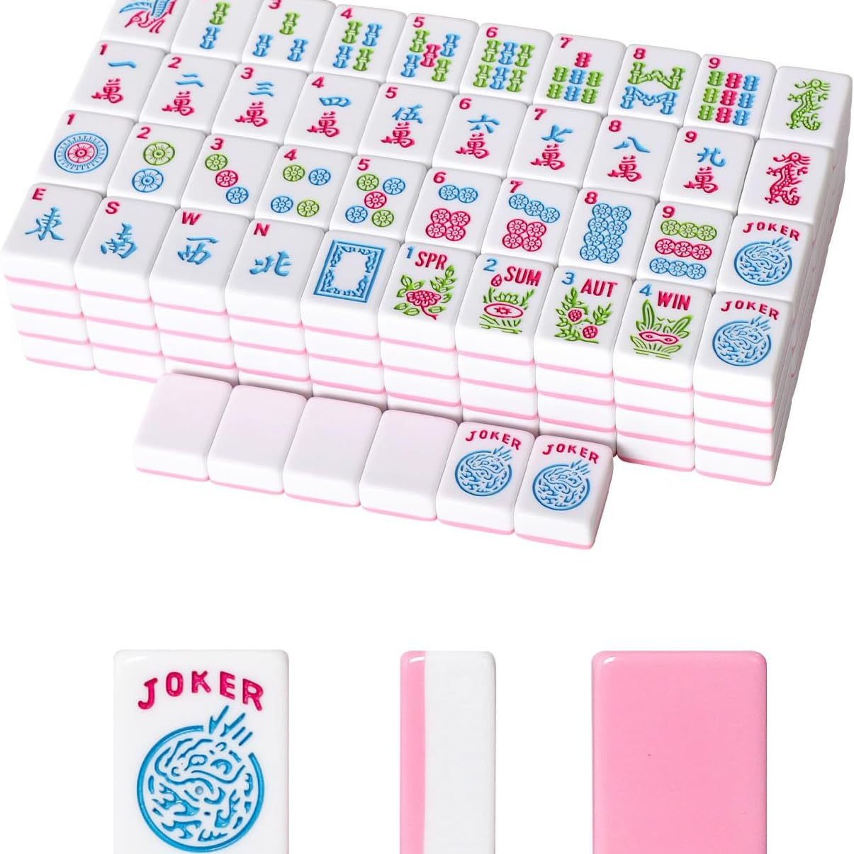 Amazon Cross-Border American Mahjong Mini Travel Mahjong Portable Small Mahjong Hand-Cranked Home-Use Mahjong Tiles