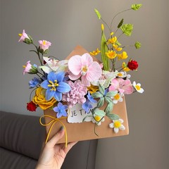 安绕加密扭扭棒编织春日来信花束diy材料包手工自制情人节礼物