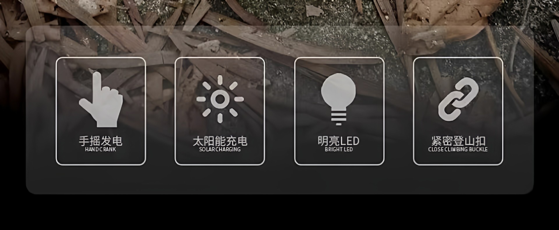 Flashlight with Hand-Cranked Power Generation, Solar Power Generation, Rechargeable Led Light, Multi-Functional Flashlight, Ultra-Long Battery Life, Strong Light