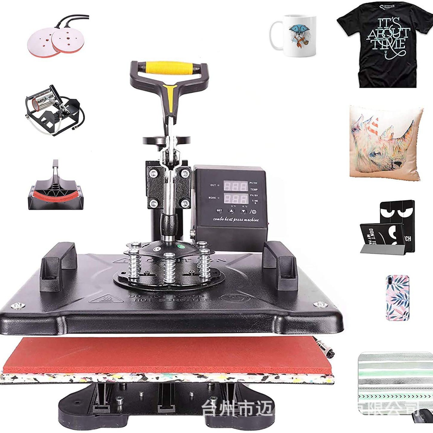 热压机360度旋转多功能升华组合T恤马克杯帽板DIY设备